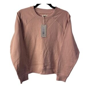 Pact Boxy Crewneck Sweatshirt in Blush Pink